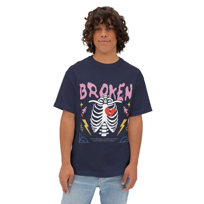 Broken Heart Graphic Oversized Tee