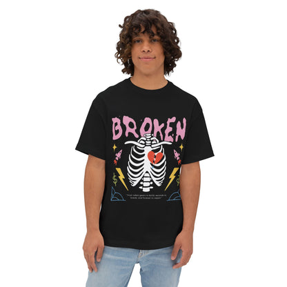 Broken Heart Graphic Oversized Tee